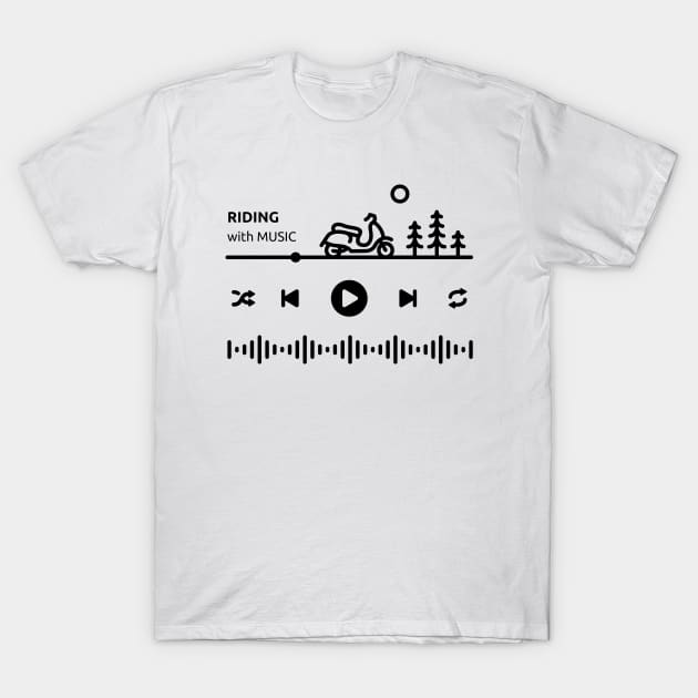 Riding with Music T-Shirt by VEKTORKITA